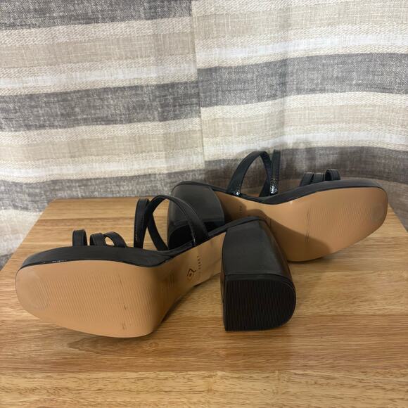 Katy Perry The Meadow Classic Black Strappy Chunky Heels Size 8.5 - Picture 11 of 11